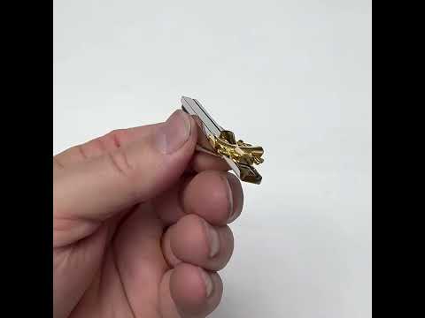 Jerusalem Cross Shield tie bar in gold and silver — elegant faith-inspired accessory symbolizing Christian heritage, handmade by JayPins.