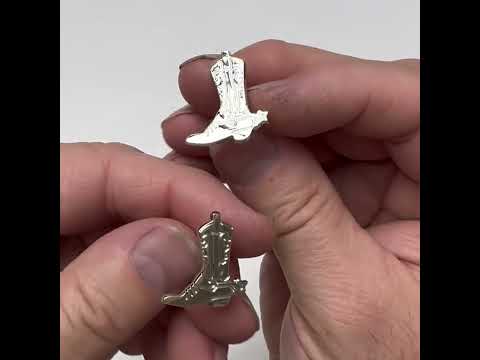 Cowboy Boot Cufflinks Silver Rhodium Old West Western Cuff Links Outlaws Western Wear Horse Boots