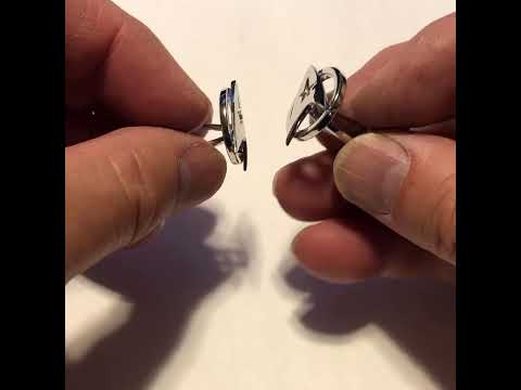 Officer Emblem Cufflinks Silver Space Badge Custom Cuff Links Star Trek Cosplay Cleaver Unique Star-fleet Academy Fleet