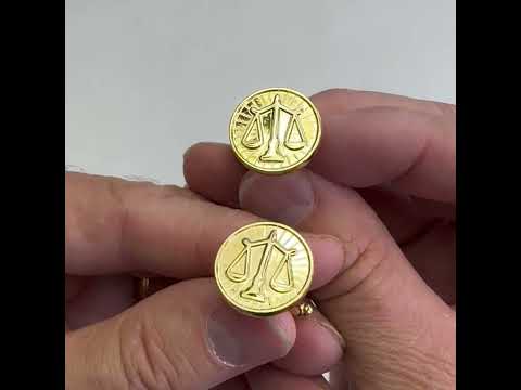 Attorney Gift Scales of Justice Cufflinks Gold Edition Attorney Gift Lawyer Gift Judge Lawyer Svg Cuffs Links Justice Scales (Iustitia Cufflinks)