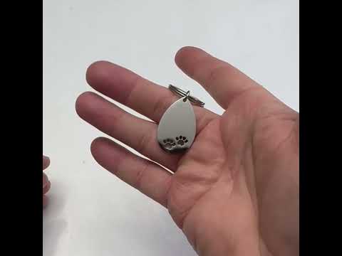 Silver Dog Paw Keychain Silver Rhodium Platting Pet Owner Keyring Animal Paw Prints Key Chain Key Ring