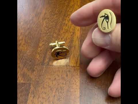 Gold Eye of Horus Cufflinks – Ancient Egyptian Symbol of Protection & Power