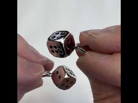 Silver Dice Cufflinks – Casino & Gambling Style Men’s Accessories