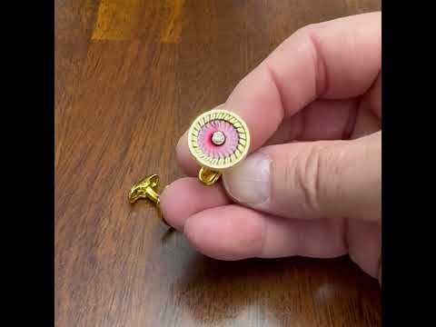 Gold & Red Crystal Cufflinks – Elegant Men’s Formal Jewelry for Weddings, Business & Black-Tie Events