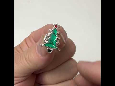 Christmas Tree Lapel Pin Holiday Fun Enamel Pin Work Party Gift