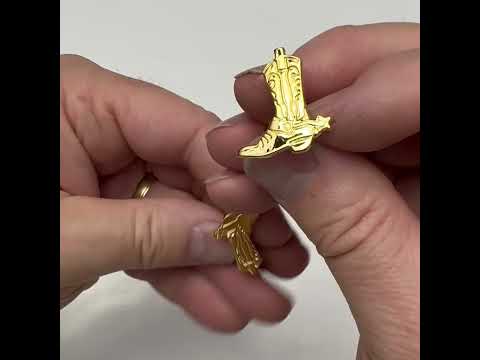 Cowboy Boot Cufflinks Gold Rhodium Old West Western Cuff Links Outlaws Western Wear Horse Boots