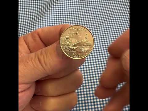 Nebraska State Quarter Coin Lapel Pin 