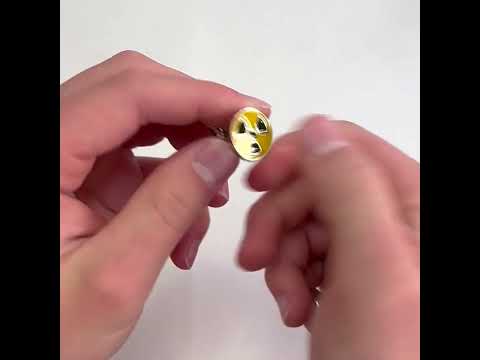 Radioactive Cufflinks Radioactive Material Sign Yellow and Black Enamel Cuff Links Radiation Cosplay