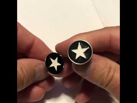 Black & White Star Cufflinks 