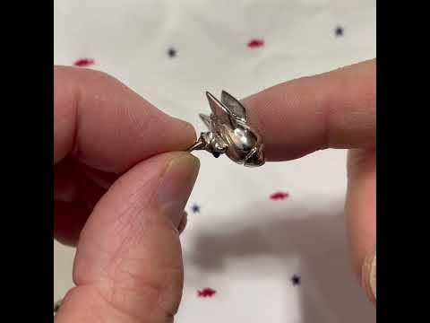 Silver Rocket Man Lapel Pin – Space Rocket Tie Tack for Astronaut, Science, and Space Lovers