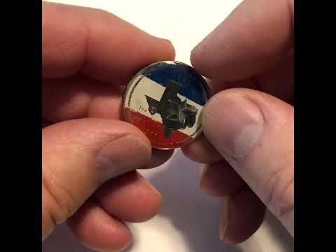 Hand-Painted Texas Coin Lapel Pin – Lone Star State Collector Pin
