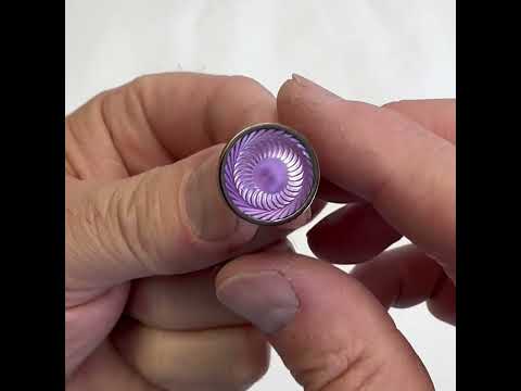 Purple Haze Lapel Pin – Bold Swirl Design in Deep Violet & Silver | JayPins