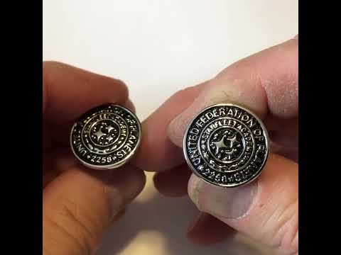 Star Trek Cufflinks United Federation of Planets Star Fleet Academy 2258 Cadet Training Badge Graduation Star Trek Cosplay