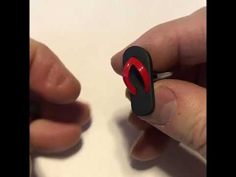 Black Flip-Flop Cufflinks with Red Straps – Fun Summer Beach Wedding Men’s Accessory