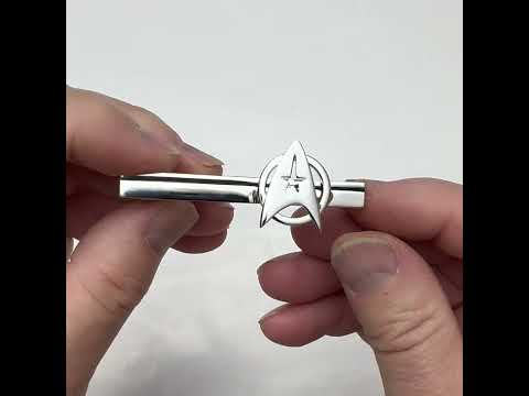 Star Trek Officer Emblem Tie Bar Silver Space Badge Star Trek Cosplay SI FI Wear Starfleet Academy Enamel Tie Clip