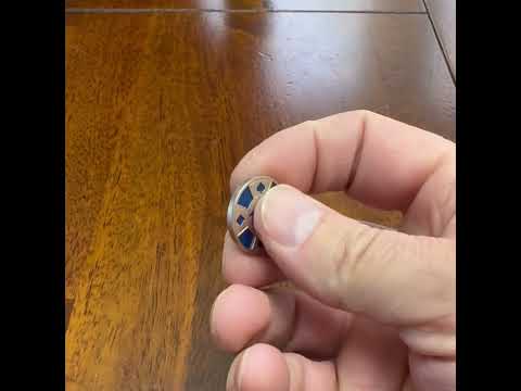 Blue $100 Poker Chip Lapel Pin – Casino & Vegas Style Accessory for Men