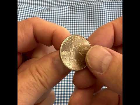 Rhode Island State Quarter Coin Lapel Pin 