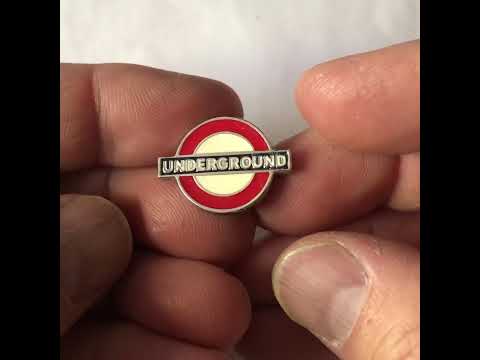 London Underground Pin The Tube Lapel Pin London England Tube Sign Pin White Red Enamel Pin Cosplay Pin