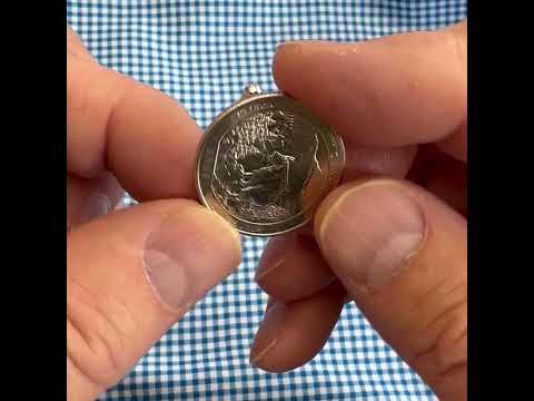 Glacier National Park Coin Cufflinks Uncirculated U.S. Quarter 2011 Cuff Links Enamel Backing Cufflinks