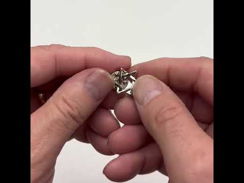 Star of David Lapel Pin – Symbolize Faith and Tradition Silver Cut Out Design Enamel Pin
