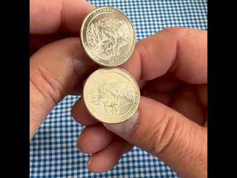 Olympic National Park Coin Cufflinks Uncirculated U.S. Quarter 2011 Cuff Links Enamel Backing Cufflinks