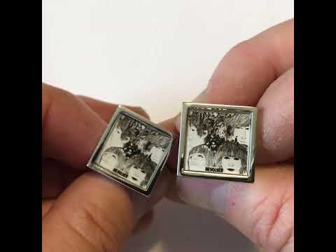 The Beatles Revolver Cufflinks Album Cover Cuff Links Paul McCartney John Lennon Ringo Starr George Harrison