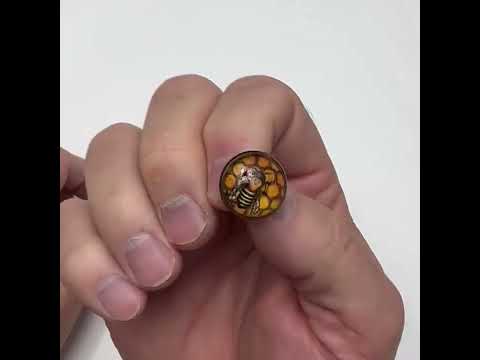 Bumble Bee Lapel Pin Honey Bee Pin Hony Comb Enamel Pin