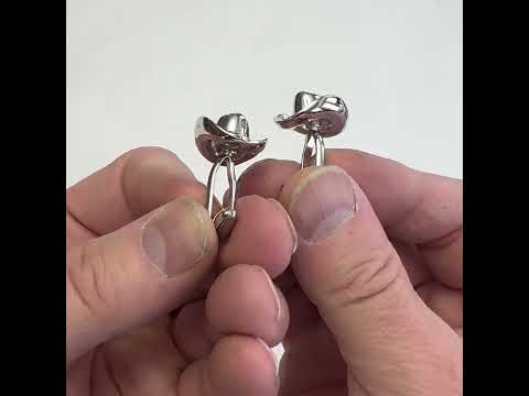 Silver Cowboy Hat Cufflinks – Western Style Rodeo Accessories for Men