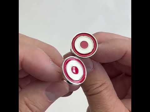 Red Target Cufflinks – Premium Quality Enamel Bullseye Cuff Links