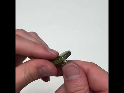 Hand-Painted British One Pound Coin Lapel Pin 