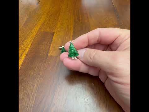 Festive Christmas Tree Cufflinks – Holiday Men’s Accessory for Winter Parties & Gifts