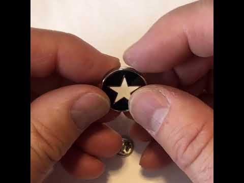 Black & White Star Lapel Pin