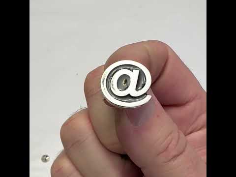 Silver “@” Symbol Cufflinks – Modern Tech-Inspired Design by JayPins
