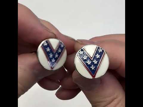 Evel Knievel Cufflinks King of the Daredevils Super Jumps 1970's Cuff Links