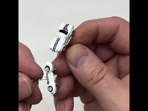 Shelby GT Striped Race Car Cufflinks – Classic White Sports Car Cufflinks for Men | Muscle Car Enthusiast Gift