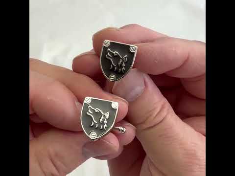 Werewolf Cufflinks Silver Design Wolf of the Black 