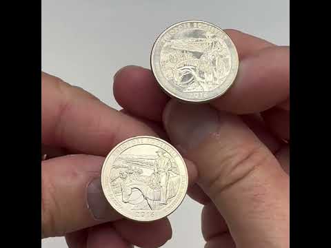 Theodore Roosevelt National Park Coin Cufflinks Uncirculated U.S. Quarter 2016 Cuff Links Enamel Backing Cufflinks