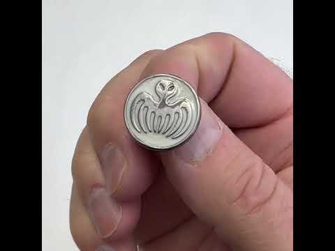 Supervillain Pin James Bond Enamel Pin Spectre White Enamel Gunmetal Finish Tie Tack Octopus Pin