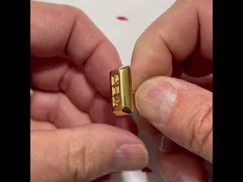 Gold Bullion Bar Lapel Pin Tie Pin