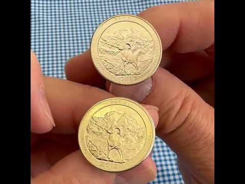 Denali National Park and Preserve Coin Cufflinks Uncirculated U.S. Quarter 2012 Cuff Links Enamel Backing Cufflinks