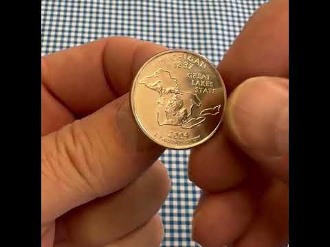 Michigan State Quarter Coin Lapel Pin 