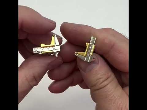 Vernier Caliper Cufflinks – Unique Engineer & Architect Gift in Silver and Gold