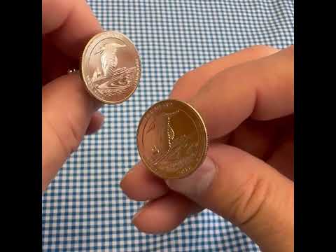 Block Island National Wildlife Refuge Coin Cufflinks Uncirculated U.S. Quarter 2018 Cuff Links Enamel Backing Cufflinks