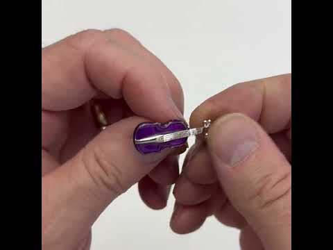 Purple Violin Lapel Pin Music Orchestra Enamel Pin