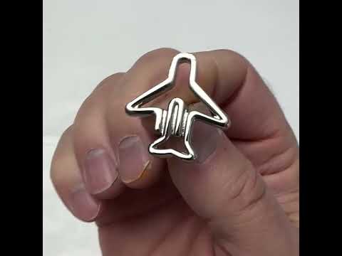 Silver Paperclip Airplane Lapel Pin 