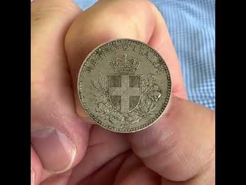 Rare Italy Coin Lapel Pin Authentic 20 Centesimi Marcos Villa 1918-1920