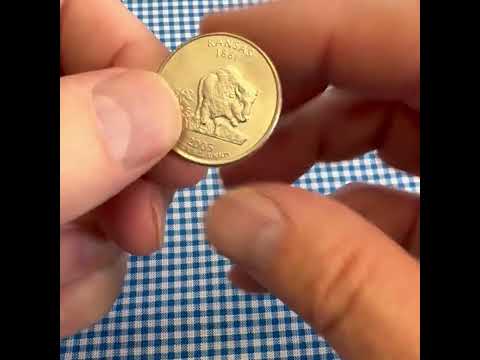 Kansas State Quarter Coin Cufflinks Uncirculated U.S. Quarter 2005 Cuff Links Enamel Backing Cufflinks