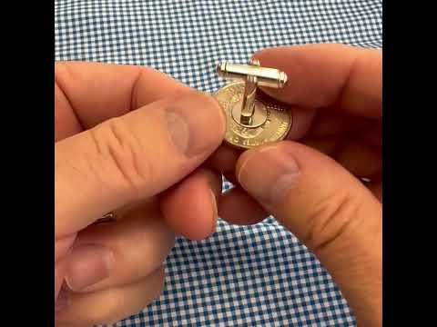 Hawaii State Quarter Coin Cufflinks Uncirculated U.S. Quarter 2008 Cuff Links Enamel Backing Cufflinks