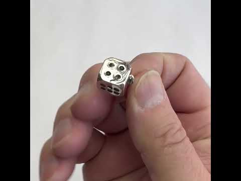 Silver Dice Lapel Pin – Classic Casino Style Accessory for Poker Nights & Vegas Events