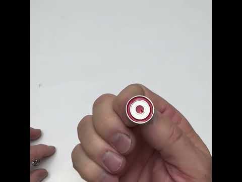 Bullseye Lapel Pin Red and White Target Enamel Pin Lanyard Pin Tie Tack 3D Design Silver Trim